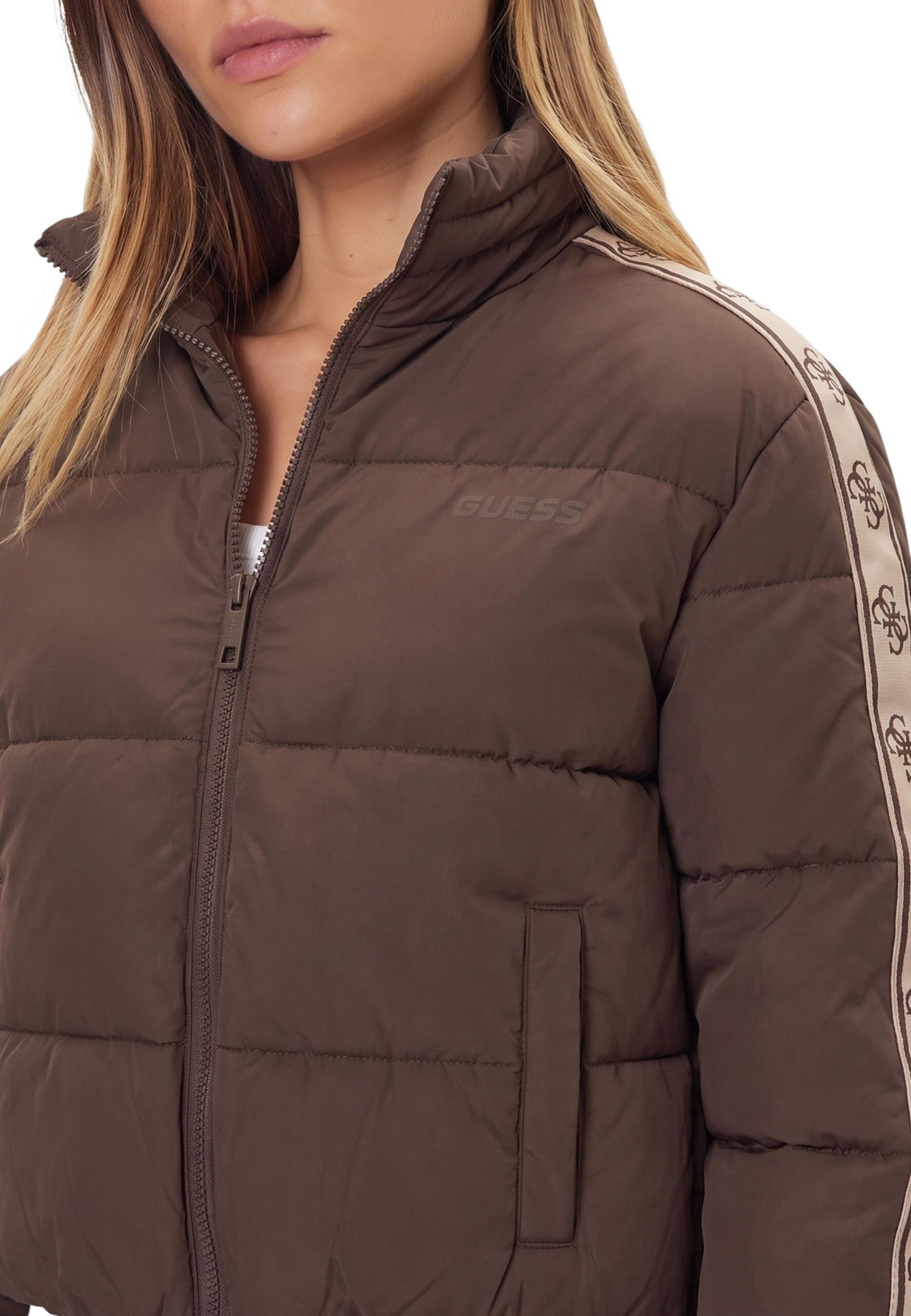 Chaqueta marrón para mujer Guess Active