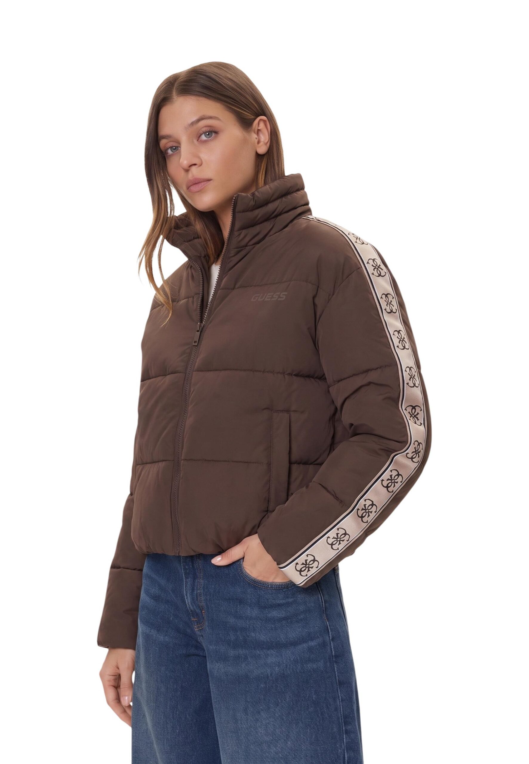 Chaqueta marrón para mujer Guess Active