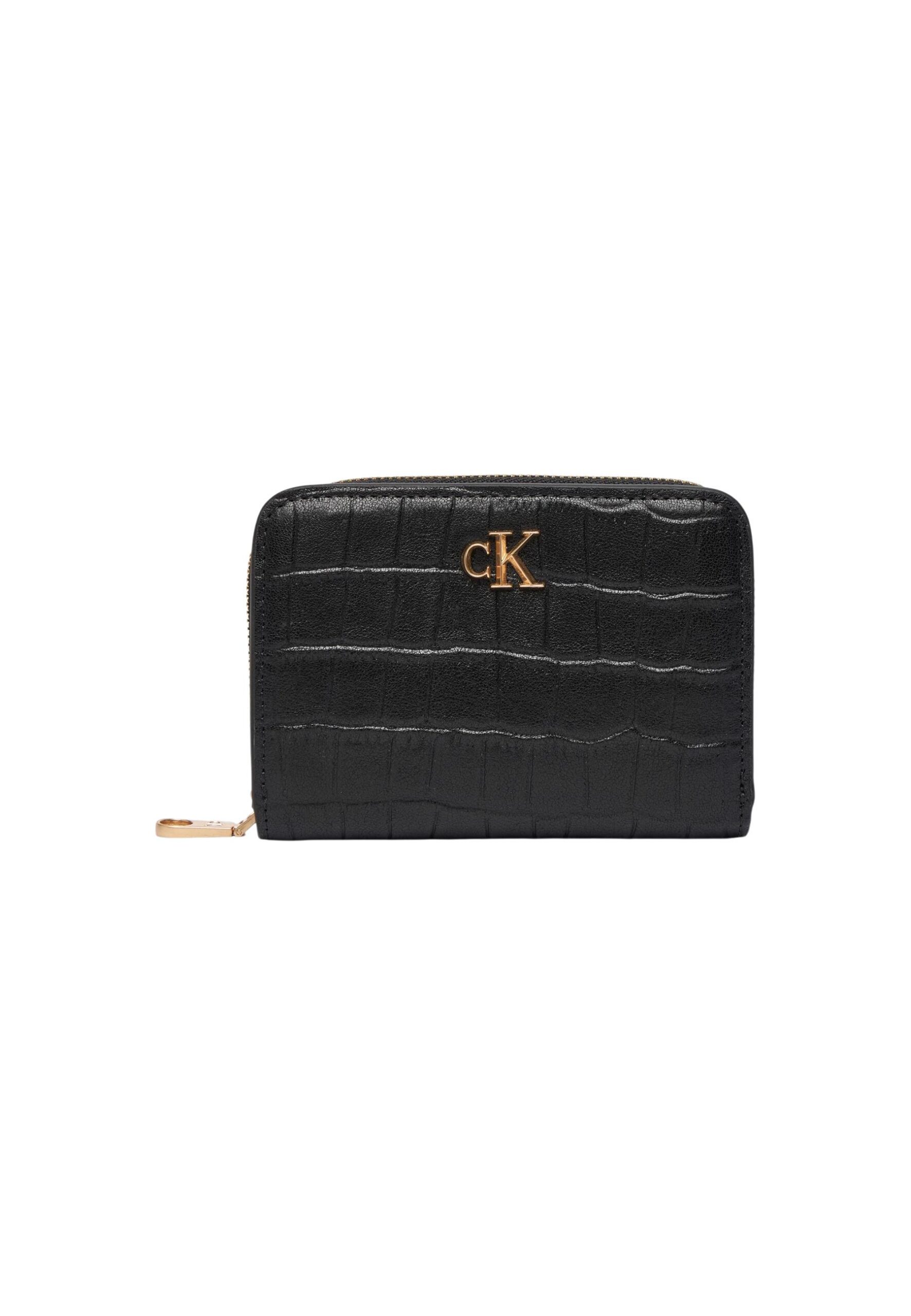 Shop Calvin Klein Women’s Black Wallet CK CROC MEDIUM FLAP at Brands Seekers