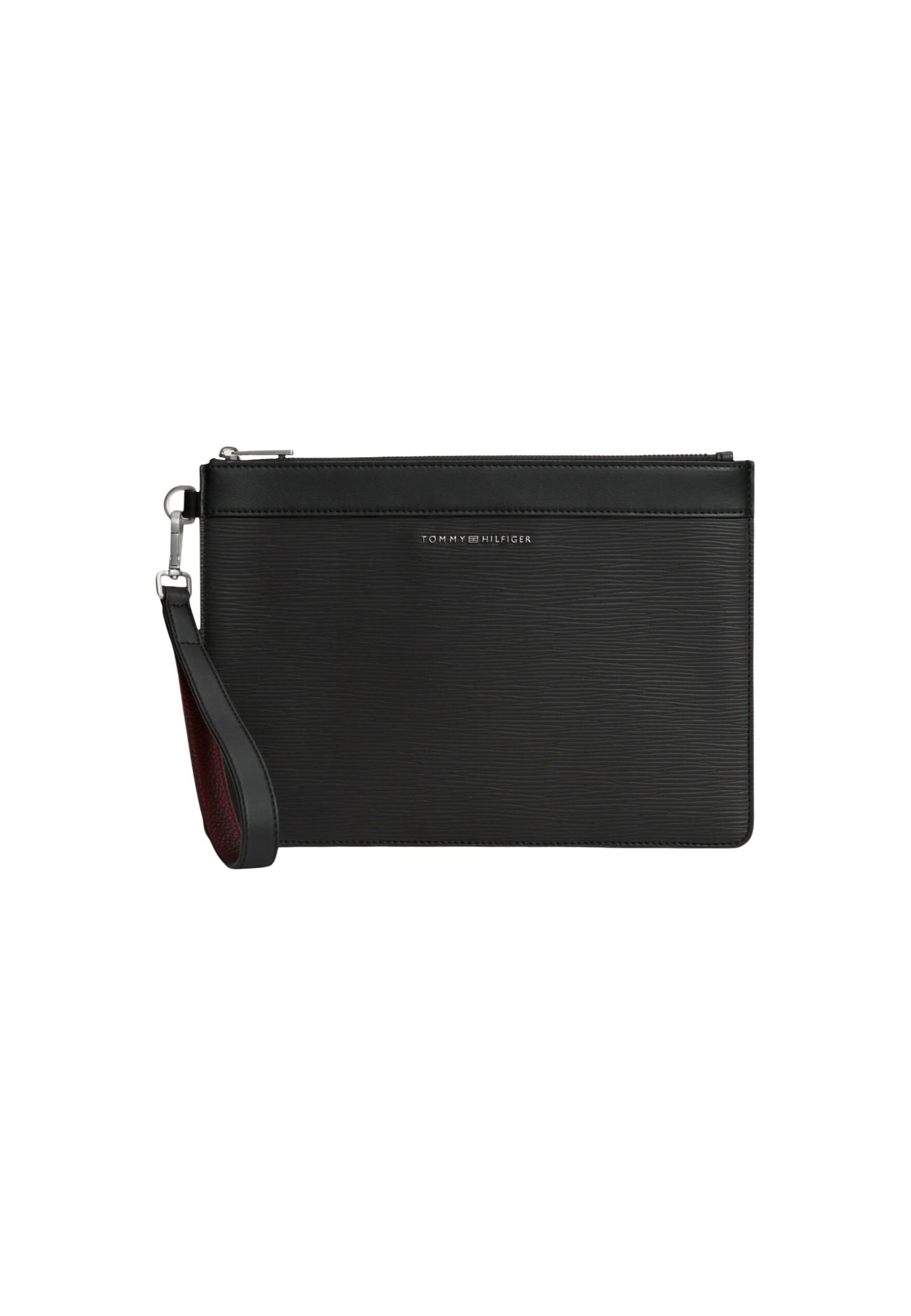 Tommy Hilfiger TH BUSINESS SAFFIANO POUCH Beg Hitam Lelaki | Brands Seekers
