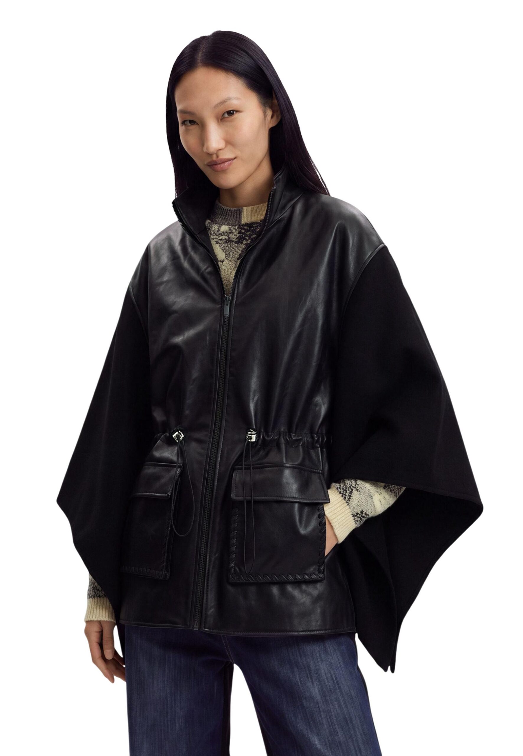 Shop Desigual Women’s Black Blazer PONCHO at Brands Seekers