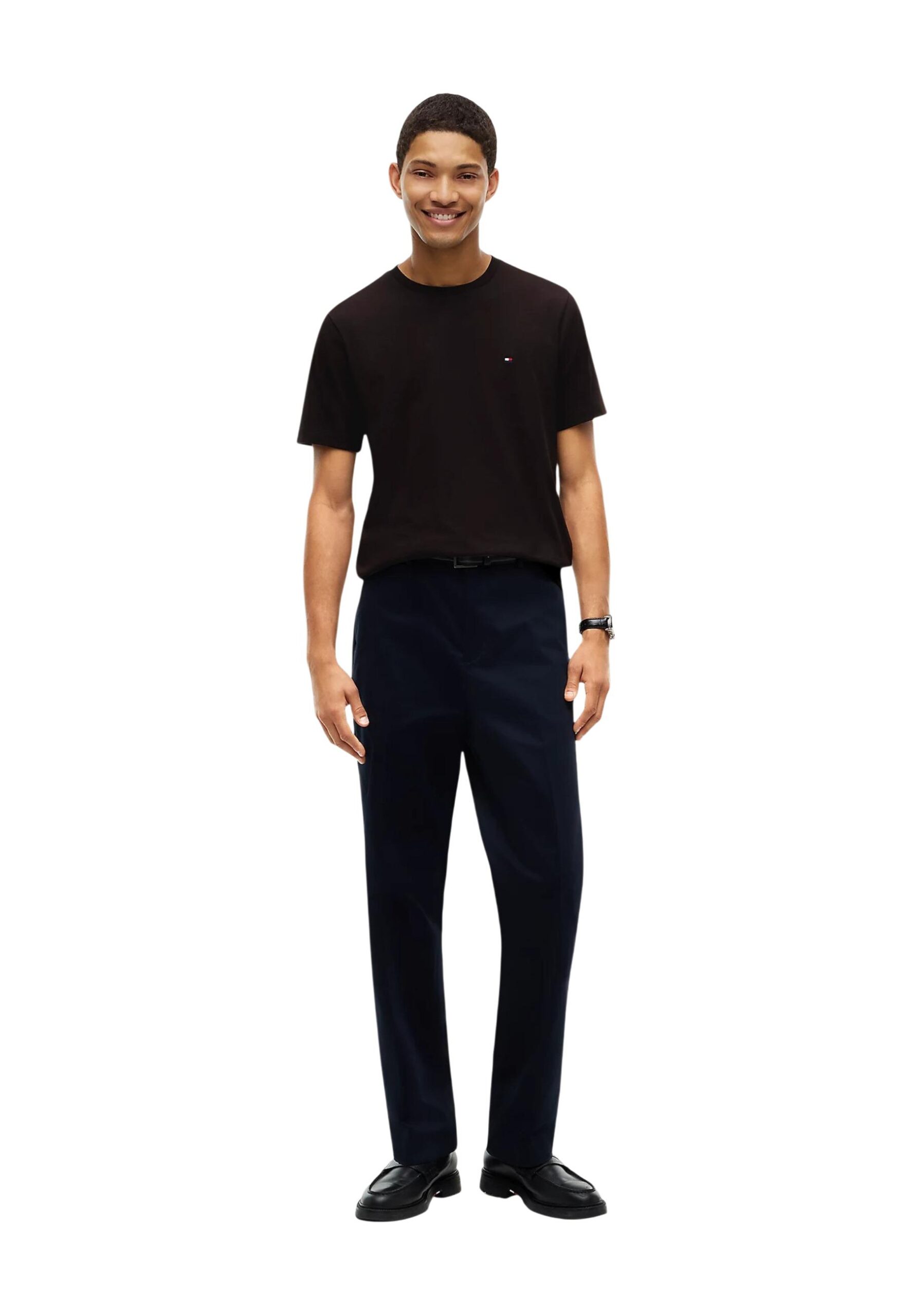 تي شيرت بني للرجال Tommy Hilfiger ESS
