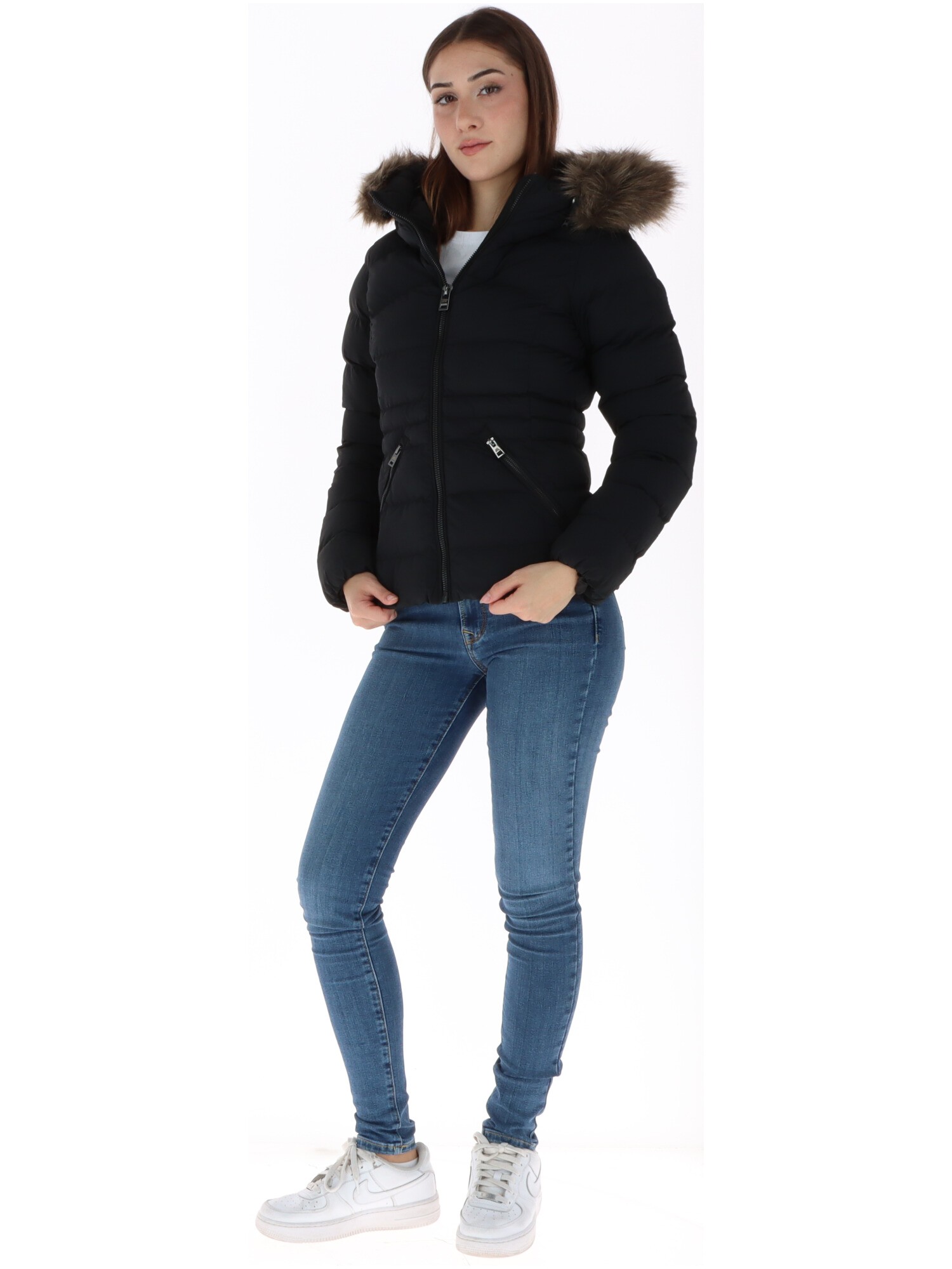 Shop Superdry Women’s Black Jacket W5012184A at Brands Seekers