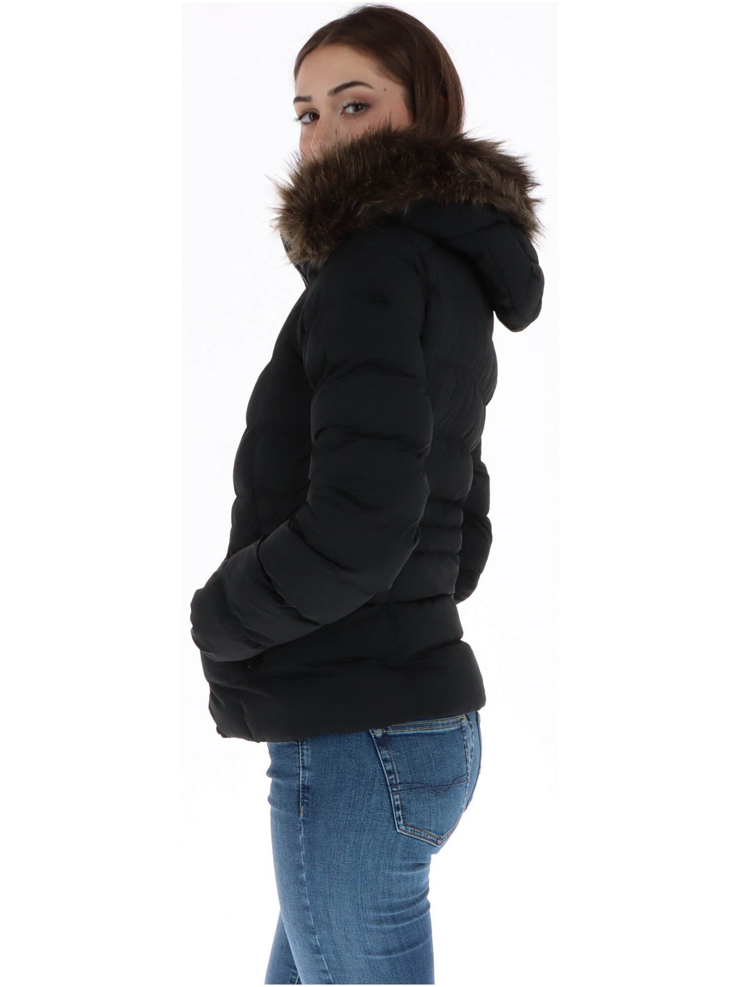Shop Superdry Women’s Black Jacket W5012184A at Brands Seekers
