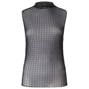 Shop Pinko Women’s Black Top V at Brands Seekers