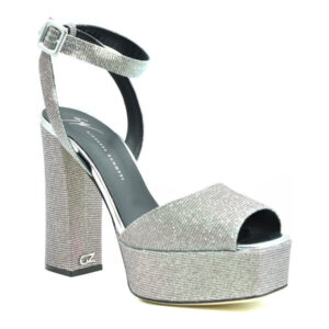 Shop Giuseppe Zanotti Women’s Silver Sandal V at Brands Seekers