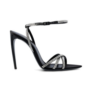 Shop Saint Laurent Women’s Black Sandal EBO at Brands Seekers