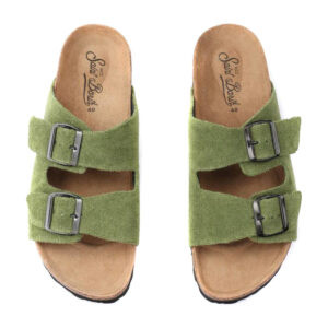 Shop Mc2 Saint Barth Women’s Green Slipper B at Brands Seekers